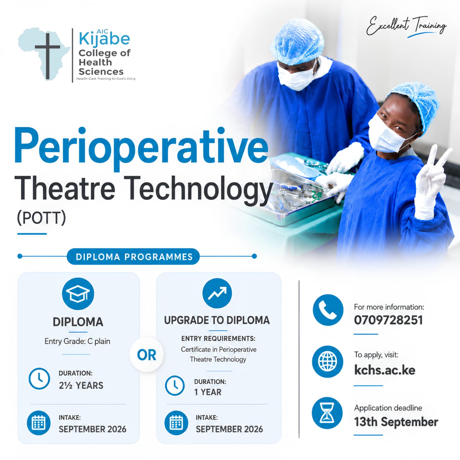 Perioperative Theatre Technology (POTT) – September 2026 Intake